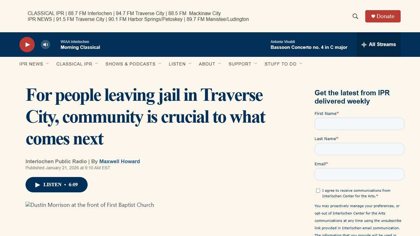 For people leaving jail in Traverse City, community is crucial to what comes next Interlochen Public Radio